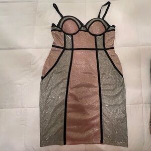 Sparkling Pink and Silver Dress